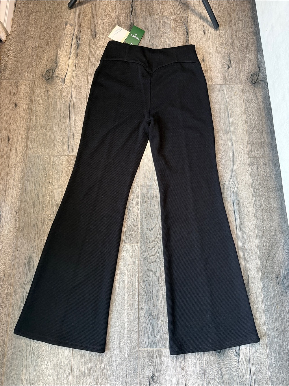 HALARA Black Flare Knit Trousers - Picture 8 of 10